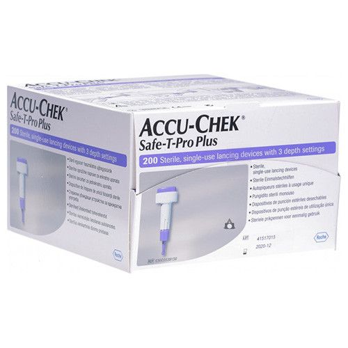 Accu-chek Safe T-Pro Plus lancet 200 stuks