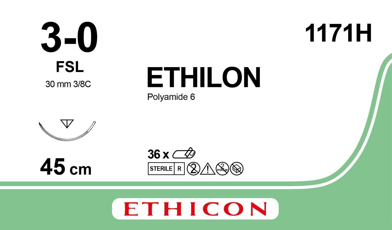 Ethilon 3-0 naald FSL, 45cm, 1171H