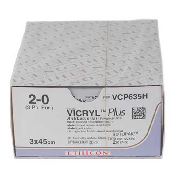 Vicryl 2-0 (3x45cm)   VCP635H  violet