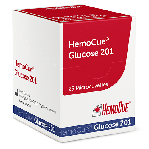 Hemocue Glucose 201 Cuvetten gekoeld 25 stuks