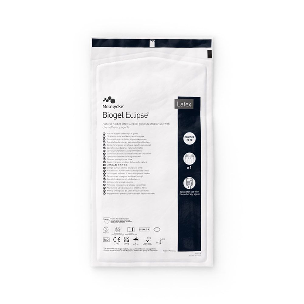 Biogel Eclipse chirurgische latex handschoen, maat 8, steriel, 50 paar