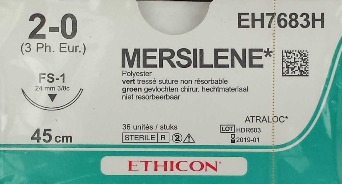 Ethicon Mersilene 2-0 groen 45cm nld FS-1 EH7683H