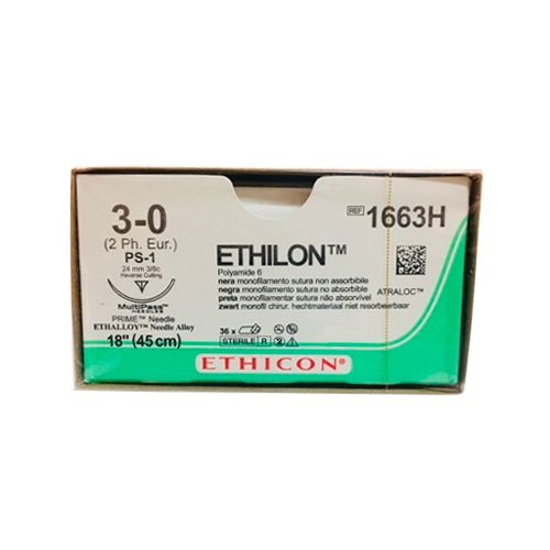 Ethicon Ethilon 3-0 Zwart 45cm nld PS-1 1663H