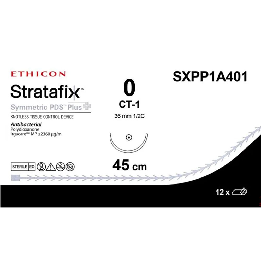 Stratafix Symmetric PDS Plus 0, naald CT-1, 36mm, 45cm, 12st, SXPP1A401