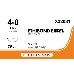 Ethicon Ethibond Excel 4-0 75cm FS-2,  36 stuks X32031