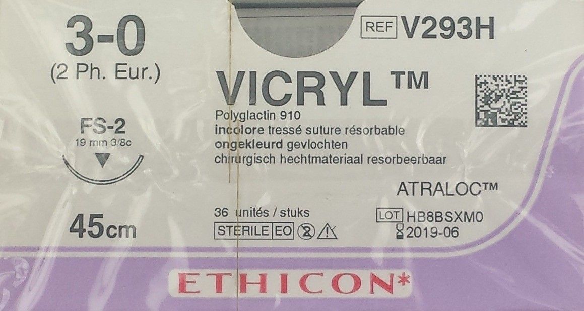 Ethicon Vicryl 3-0 45cm nld FS-2 V293H