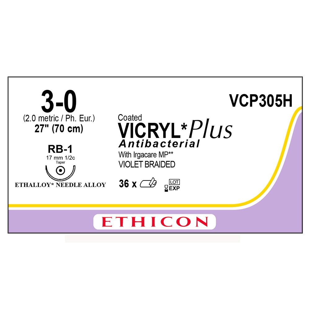 Ethicon Vicryl 3-0 70cm nld RB-1 Plus VCP305H
