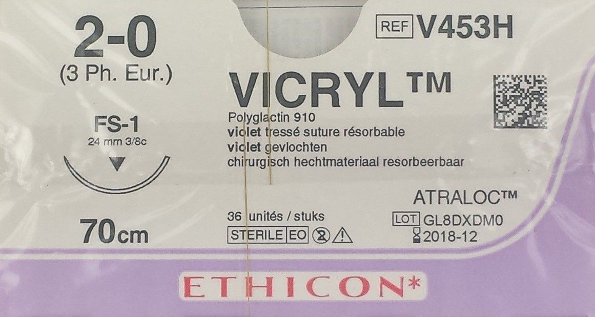 Ethicon Vicryl 2-0 viol 70cm nld FS-1 V453H