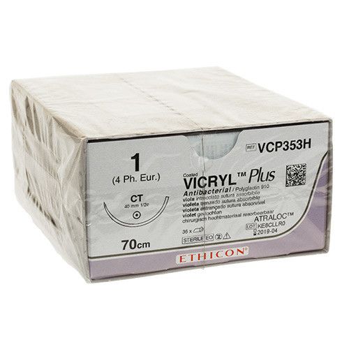 Ethicon Vicryl Plus 1 viol 70cm nld CT VCP353H