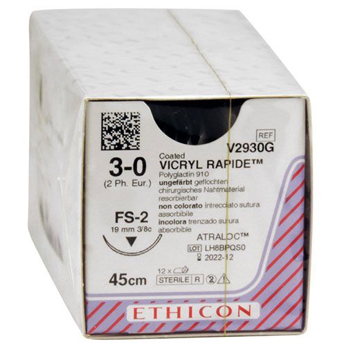 Ethicon Vicryl Rapide 3-0 45cm nld FS-2 V2930G