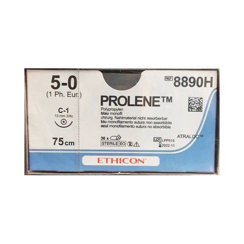 Ethicon Prolene 5-0 blauw 75cm nld C-1 8890H