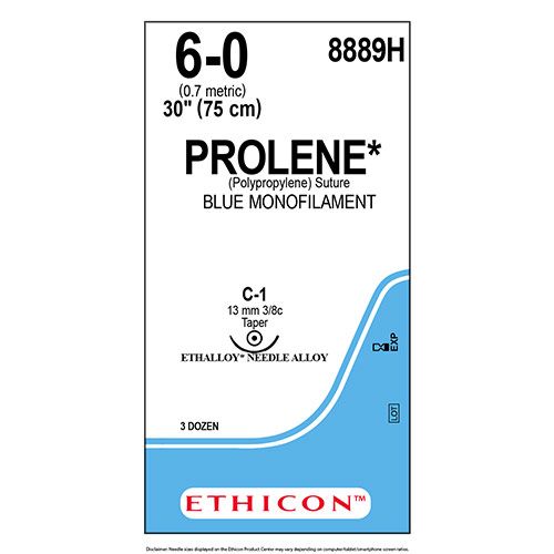 Ethicon Prolene 6-0 75cm nld C-1 8889H