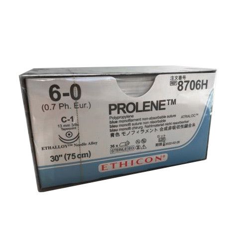 Ethicon Prolene 6-0 75cm C-1 8706H hechtdraad