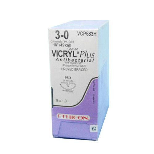 Ethicon Vicryl Plus 3-0 45cm nld PS-1 VCP683H