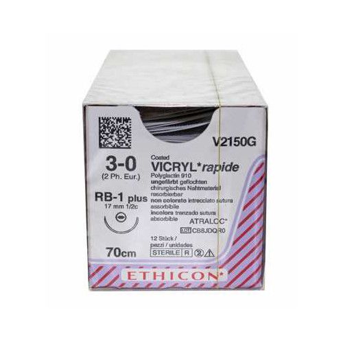 Ethicon Vicryl Rapide 3-0 70cm nld RB-1 + V2150G