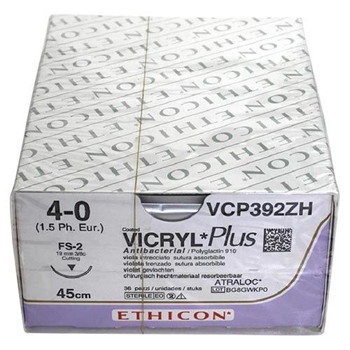 Ethicon Vicryl Plus 4-0 viol 45cm nld FS-2 VCP392ZH