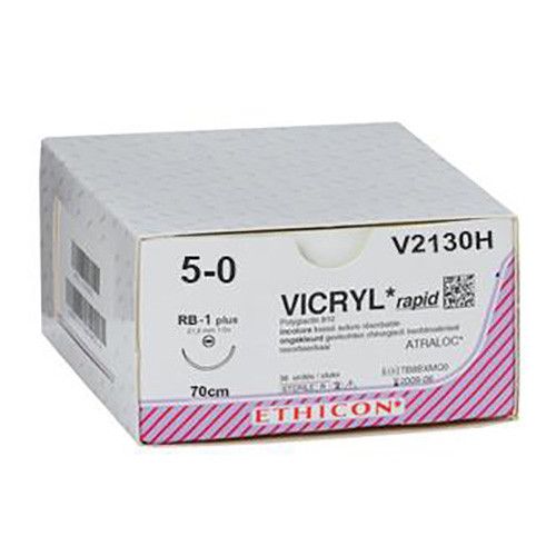 Ethicon Vicryl Rapide 5-0 75cm nld RB-1 + V2130H