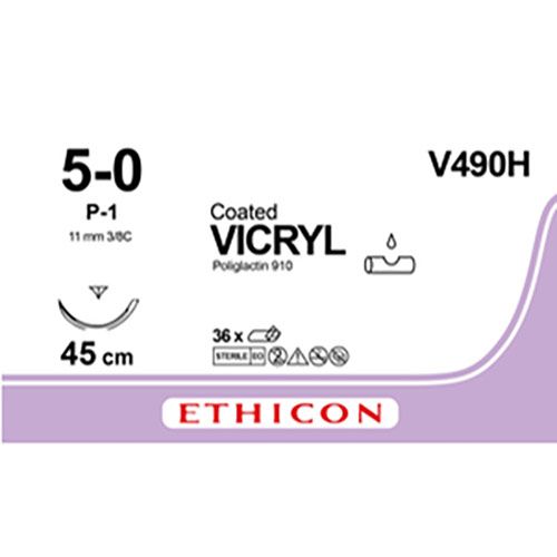 Ethicon Vicryl 5-0 45cm nld P-1 V490H