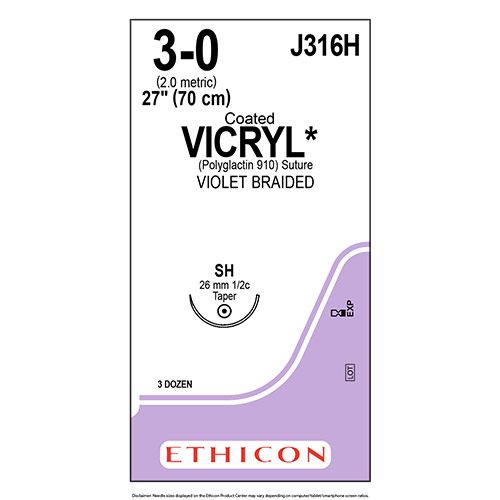 Ethicon Vicryl 3-0 70cm nld SH J316H