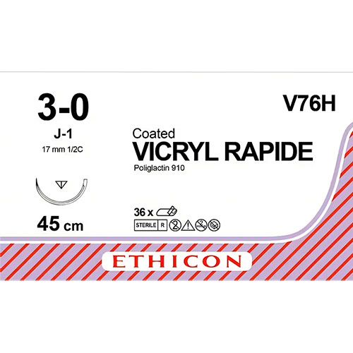 Ethicon Vicryl Rapide 3-0 45cm nld J-1 V76H