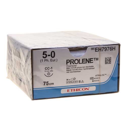 Ethicon Prolene 5-0 blauw 75cm nld CC-1 EH7976H