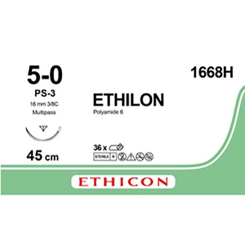 Ethicon Ethilon 5-0 45cm nld PS-3 1668H