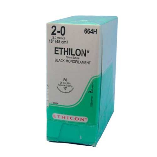 Ethicon Ethilon 2-0 zwart 45cm nld FS 664H