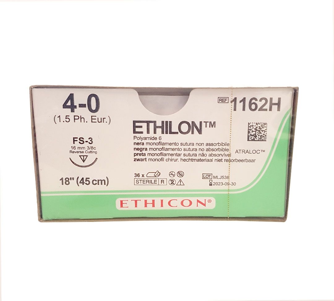 Ethicon Ethilon 4-0 zwart 45cm nld FS-3 1162H