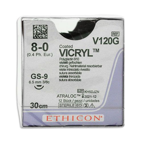 Ethicon Vicryl 8-0 30cm GS-9  V120G