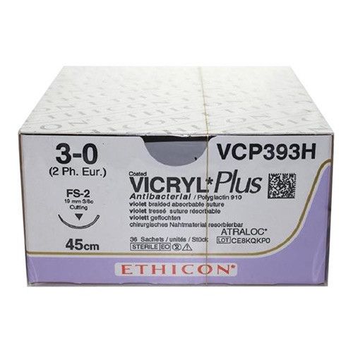 Ethicon Vicryl Plus 3-0 viol 45cm nld FS-2 V393H