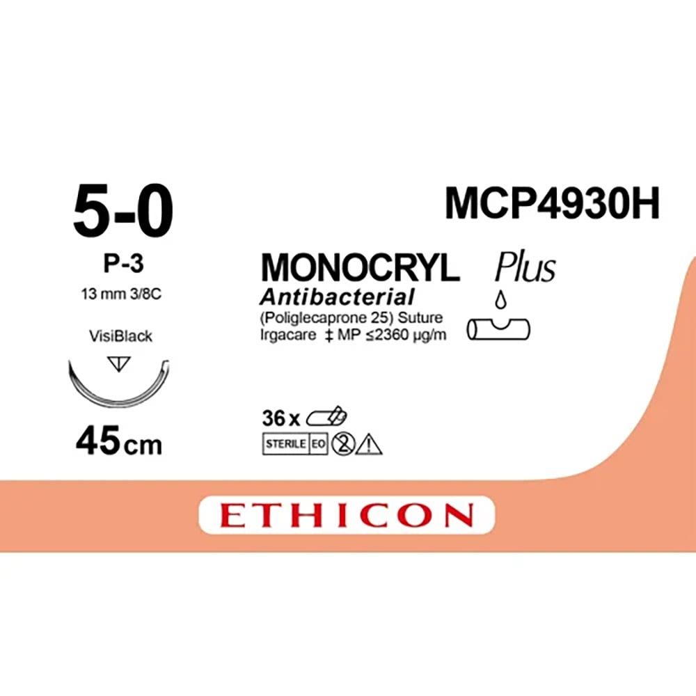 Ethicon Monocryl 5-0 45cm nld P-3 MCP4930H