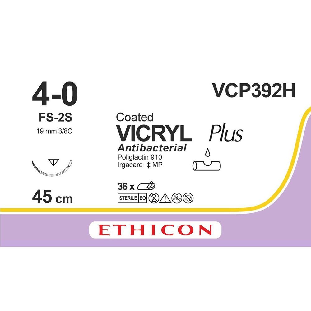 Vicryl Plus 4-0, FS-2, 45cm 36 stuks VCP392H