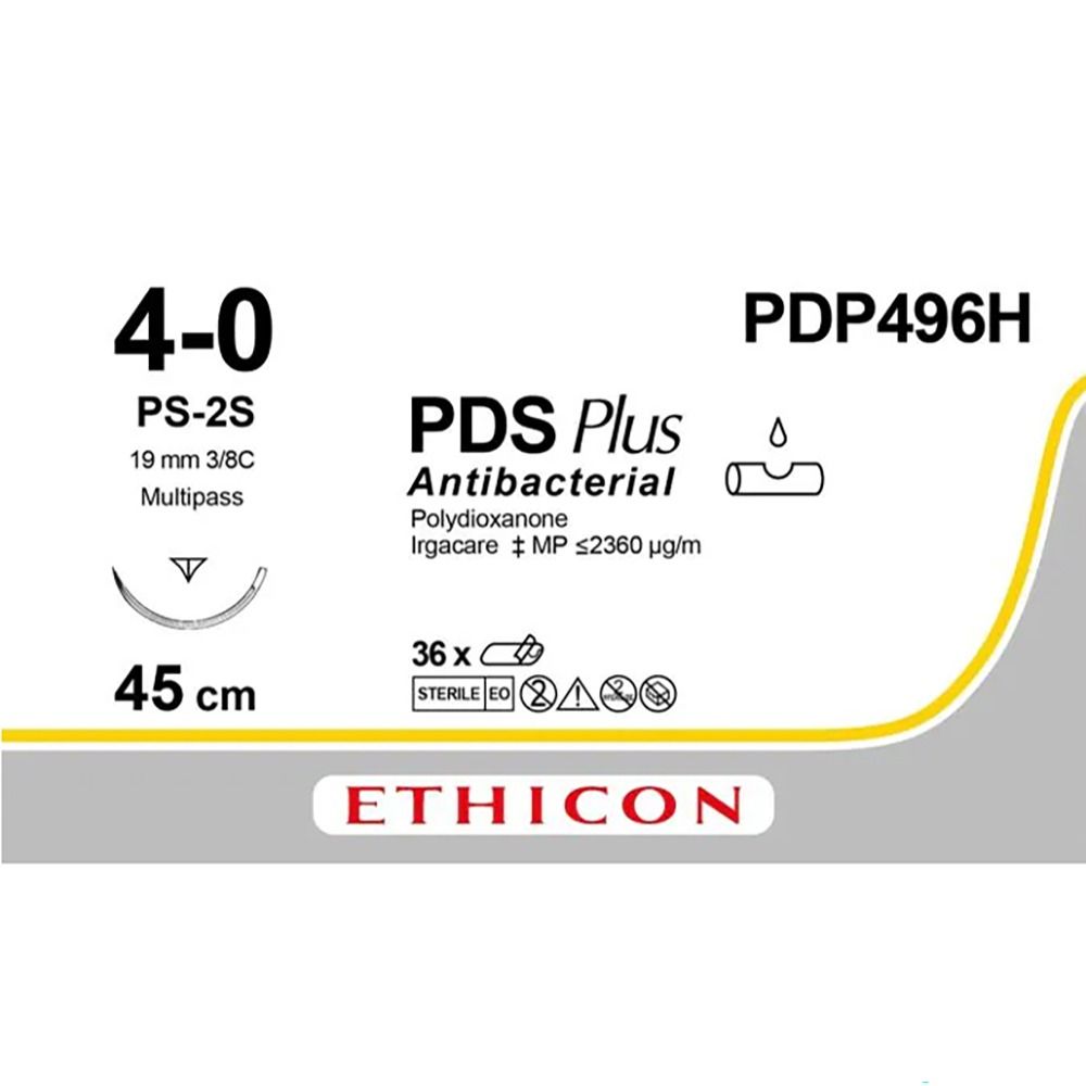 PDS Plus 4-0, naald PS-2S Prime MP, 19mm, 45cm, 36st, PDP496H