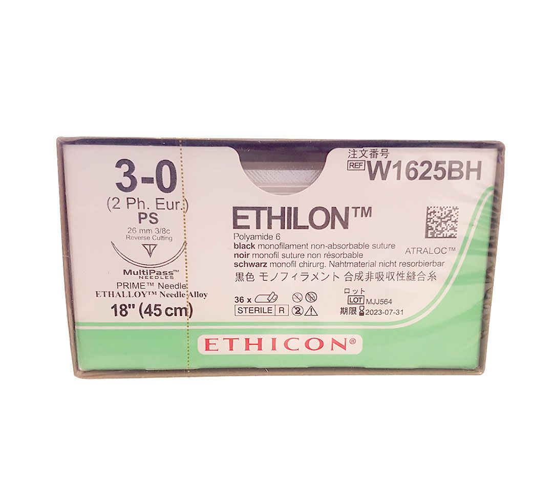 Ethicon Ethilon 3-0 zwart 45cm nld PS W1625BH