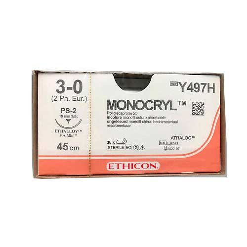 Ethicon Monocryl 3-0 45cm nld PS-2 Y497H