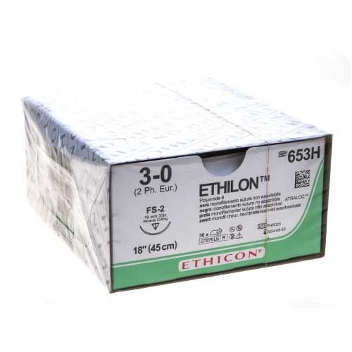 Ethicon Ethilon 3-0 zwart 45cm nld FS-2 653H