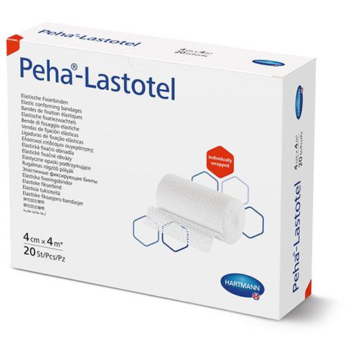 Peha Lastotel fixatiezwachtel 4cmx4m, 20st.