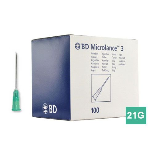 BD Microlance injectienaalden 21G 0.8 x 16mm groen