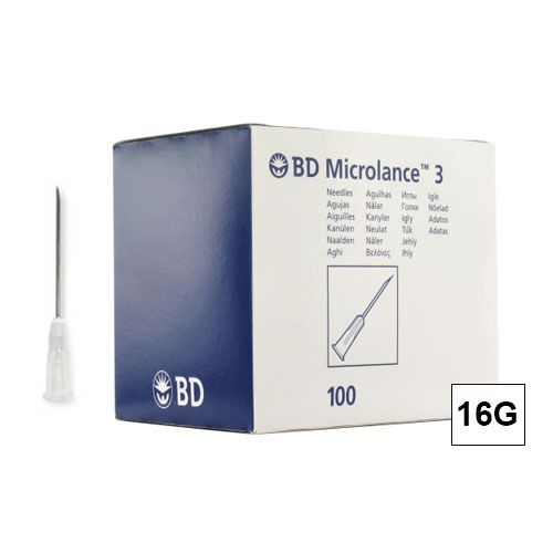 BD Microlance injectienaalden 16G 1.6 x 40mm wit