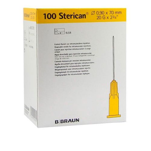 Sterican Injectienaalden 20G 0,9 x 70mm geel