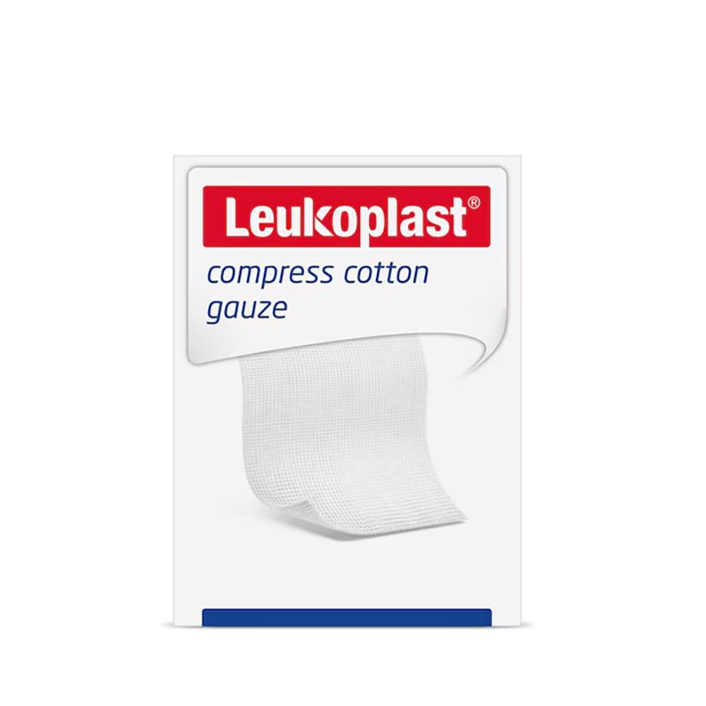 Leukoplast compress cotton gauze 10 x 10 cm, 100 stuks