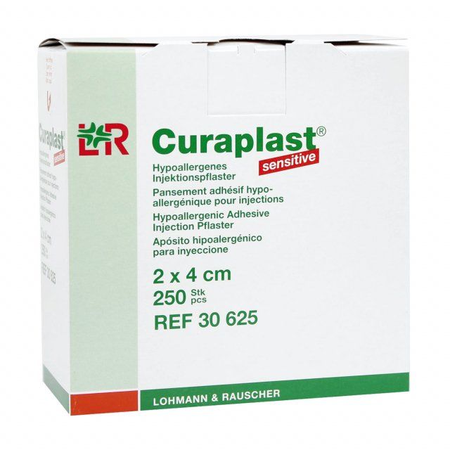 LR Curaplast Sensitive Injectiepleister 2x4cm 250  stuks