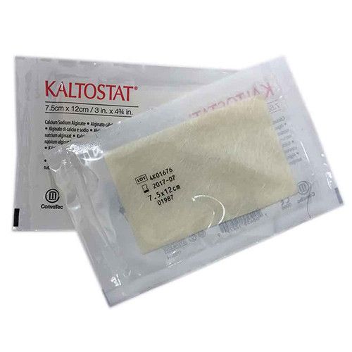 Kaltostat calcium-natrium alginaat wondverband 7.5cm x 12cm steriel