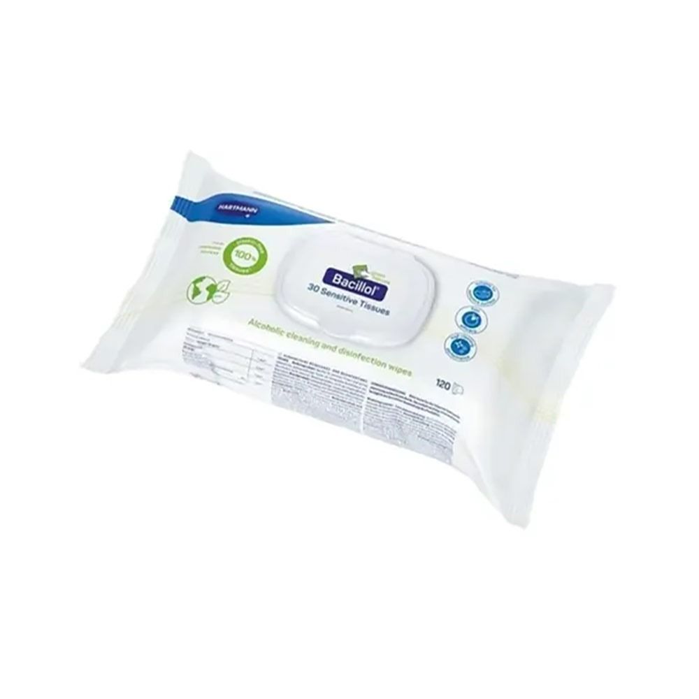 Bacillol 30 Sensitive Green Tissues, 120 stuks