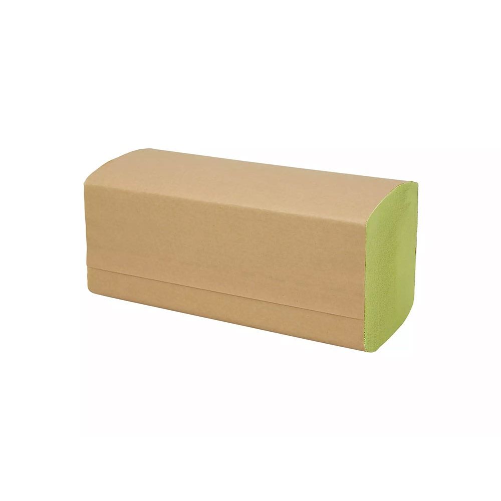 Papieren handdoekjes V-vouw 2-laags groen