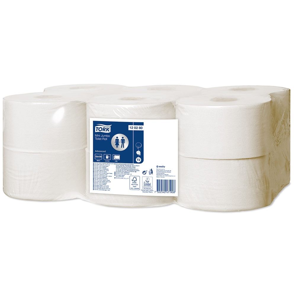 Tork T2 toiletpapier Mini Jumbo 2-laags