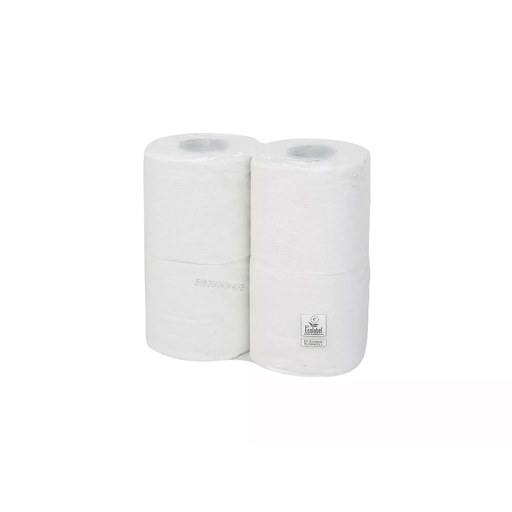 Toiletpapier gerecycled 2-laags wit 12 x 4 rollen