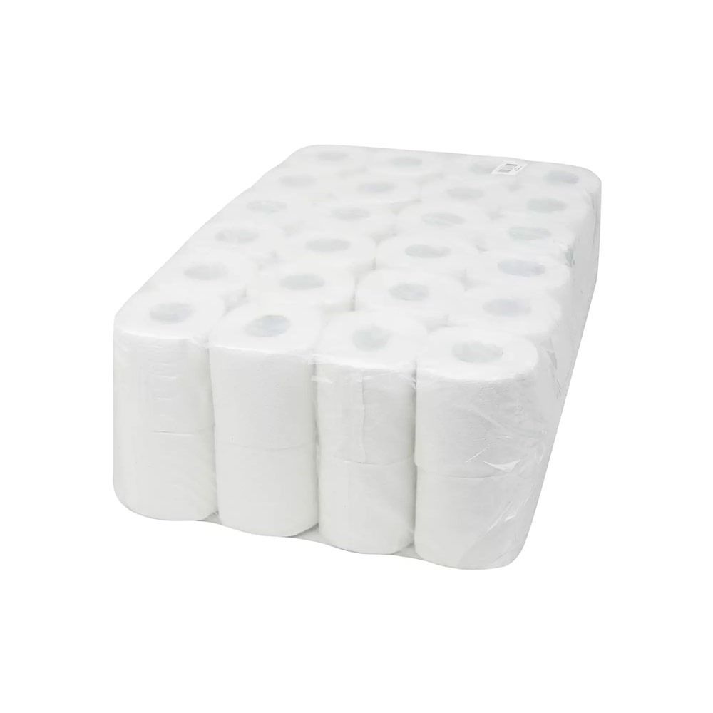 Toiletpapier gerecycled 2-laags wit 12 x 4 rollen