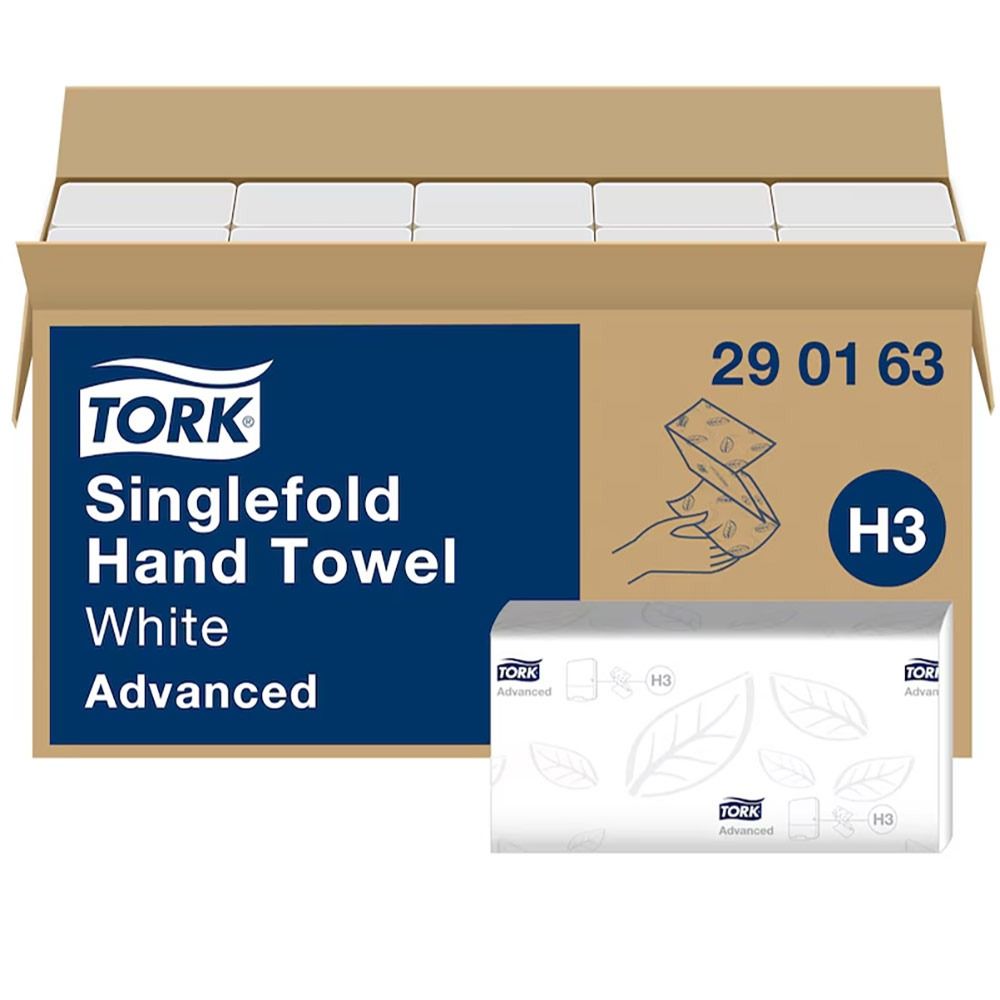 Tork Soft Singlefold papieren handdoekjes wit H3