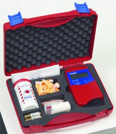 Draagkoffer voor Hemocue hemoglobinemeter HB201+ of 201+ RT glucose analyzer